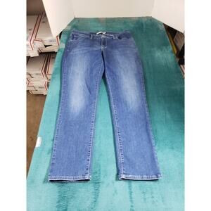 Levis Jeans Size 14 Womens Blue Denim Ladies Pants Mid Rise Classic Skinny